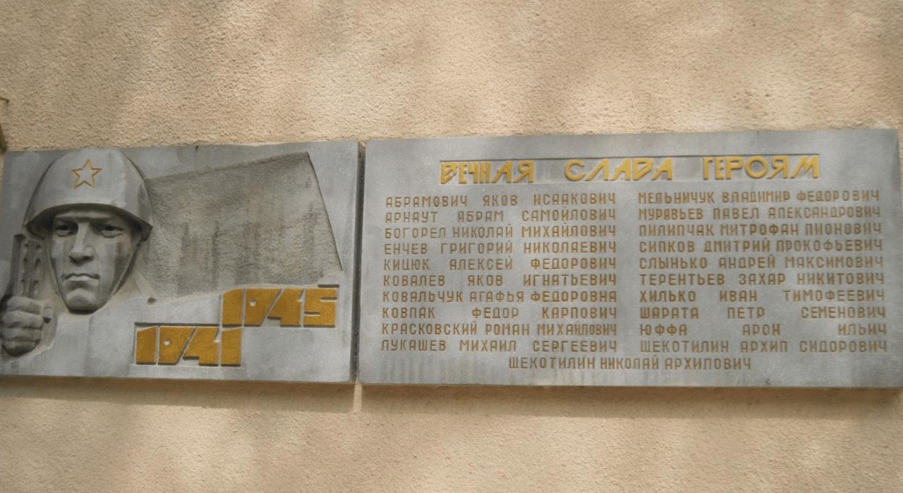 Меморіальна дошка в пам'ять загиблих співробітників інституту