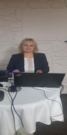 O. O. Molodchenkova presenting at the Institute of Genetics, Physiology and Plant Protection, Moldova